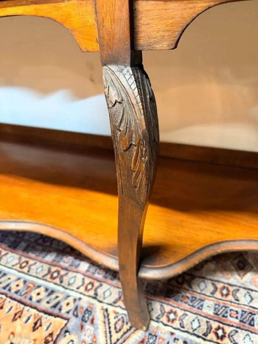 Early 20th Century Bow Front Walnut Display Cabinet with Beveled Glass Doors - Image 3