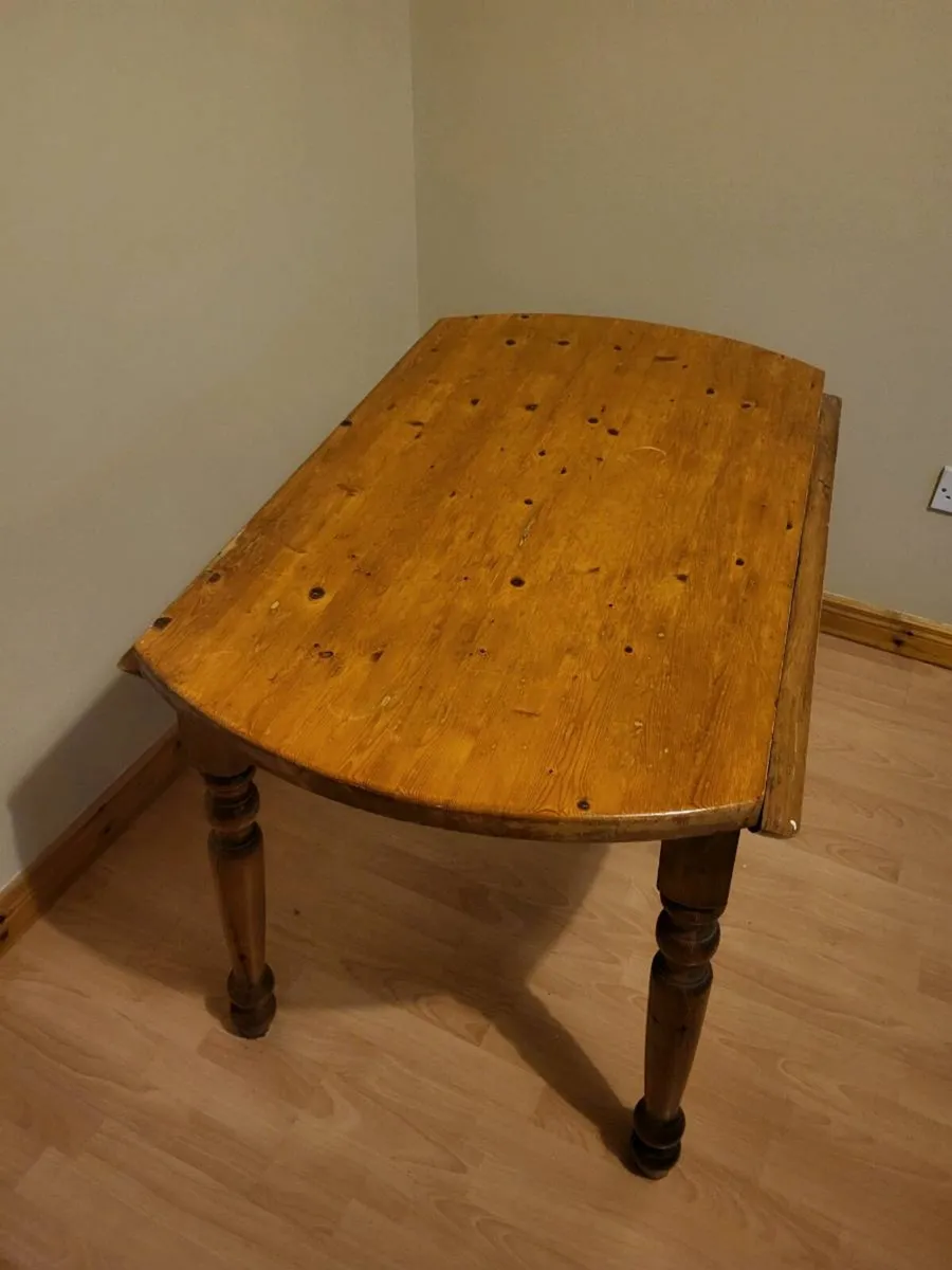 Small Foldable Pine Kitchen Table - Image 1