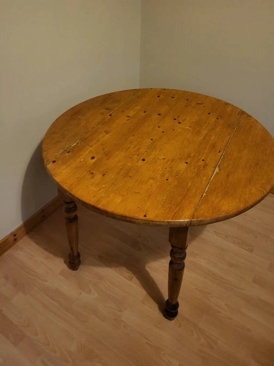 Small Foldable Pine Kitchen Table - Image 2
