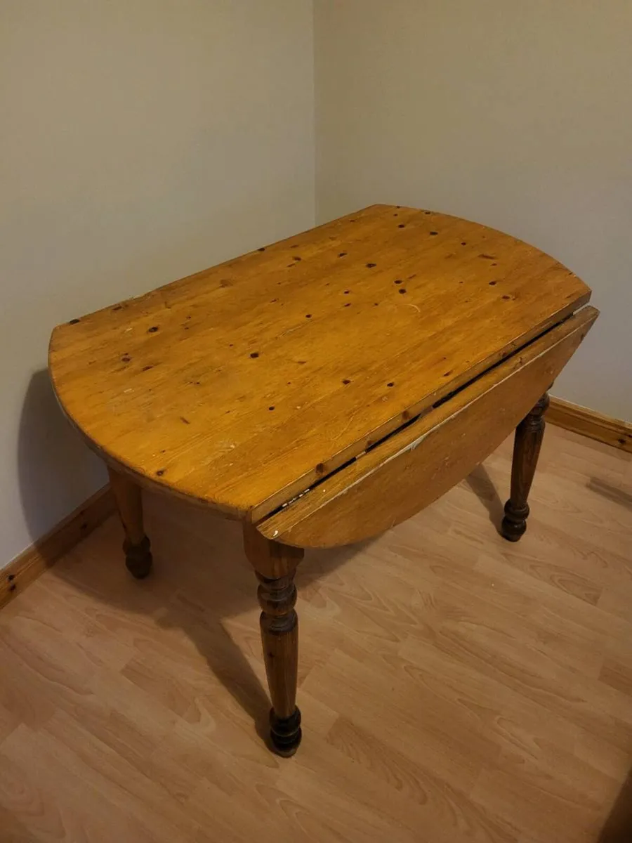 Small Foldable Pine Kitchen Table - Image 3