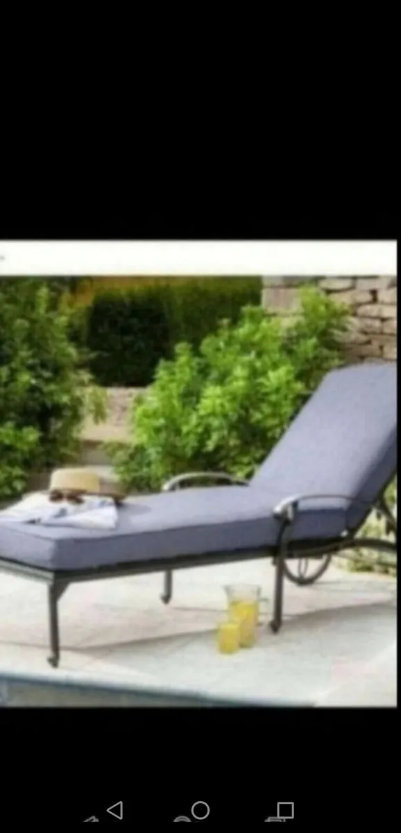 Brand New Pair Antique Grey Cast Alum Loungers - Image 2