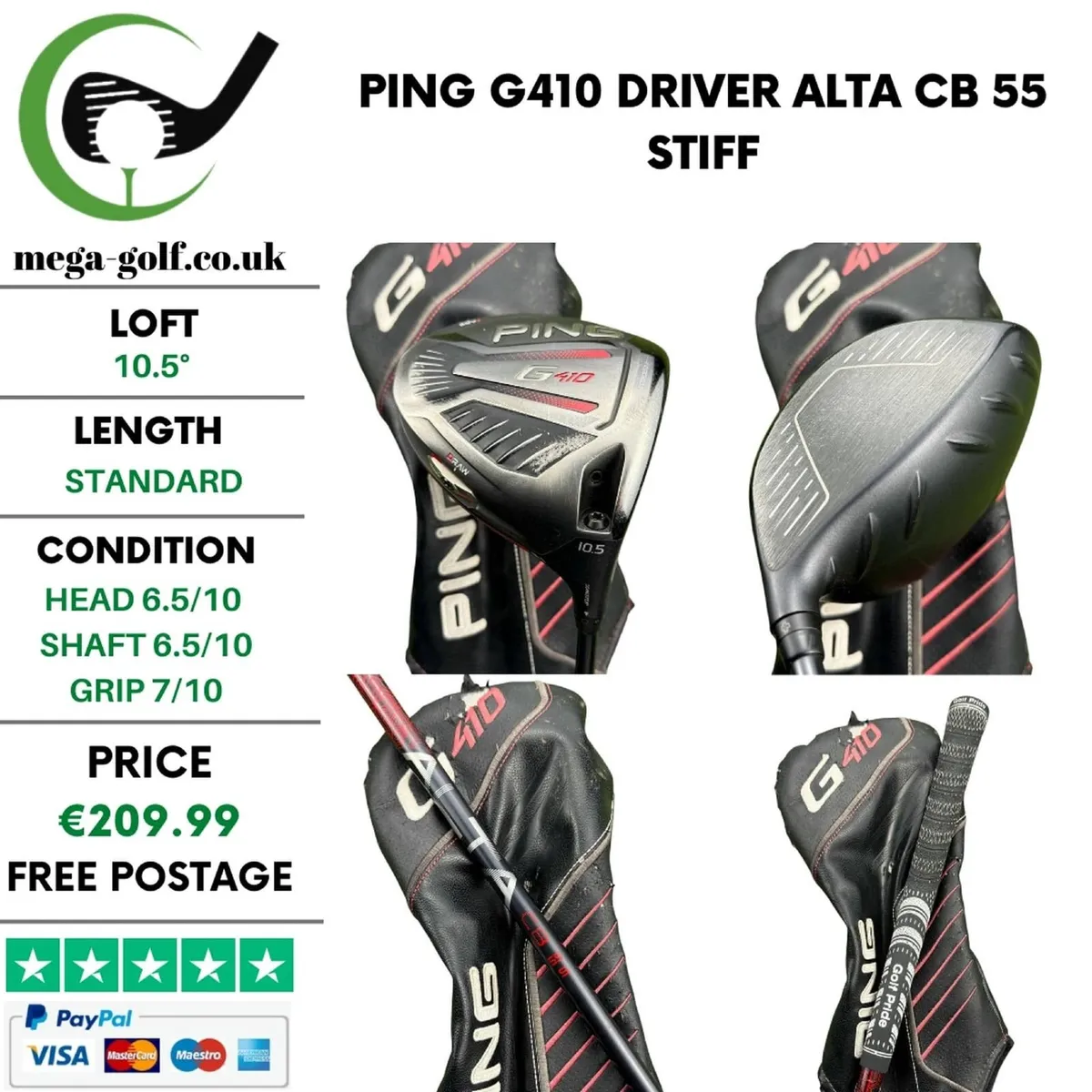 Ping G410 Driver / 10.5° / Alta Cb 55 Stiff - Image 1