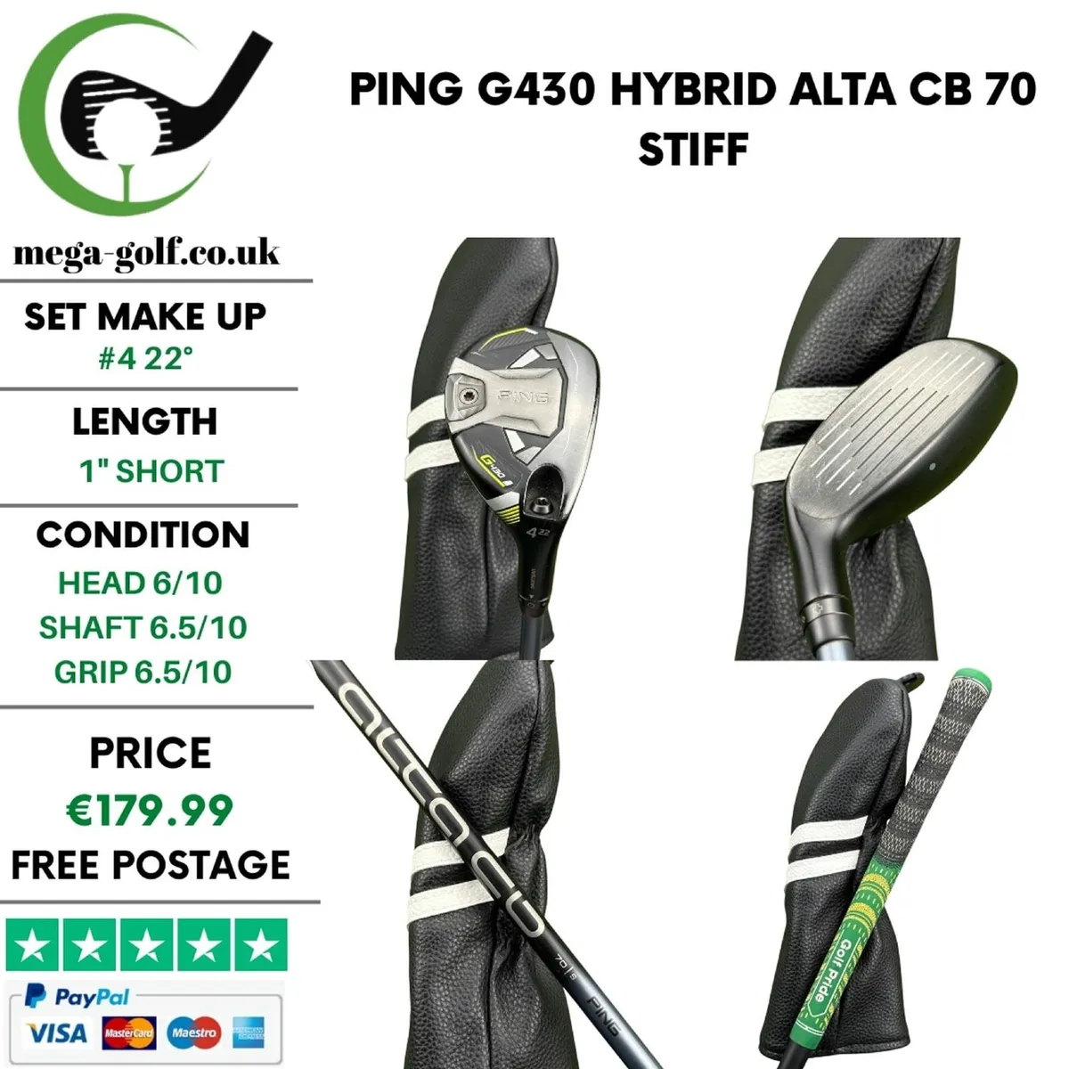 Ping G430 Hybrid / #4 22° / Alta CB 70 Stiff - Image 1
