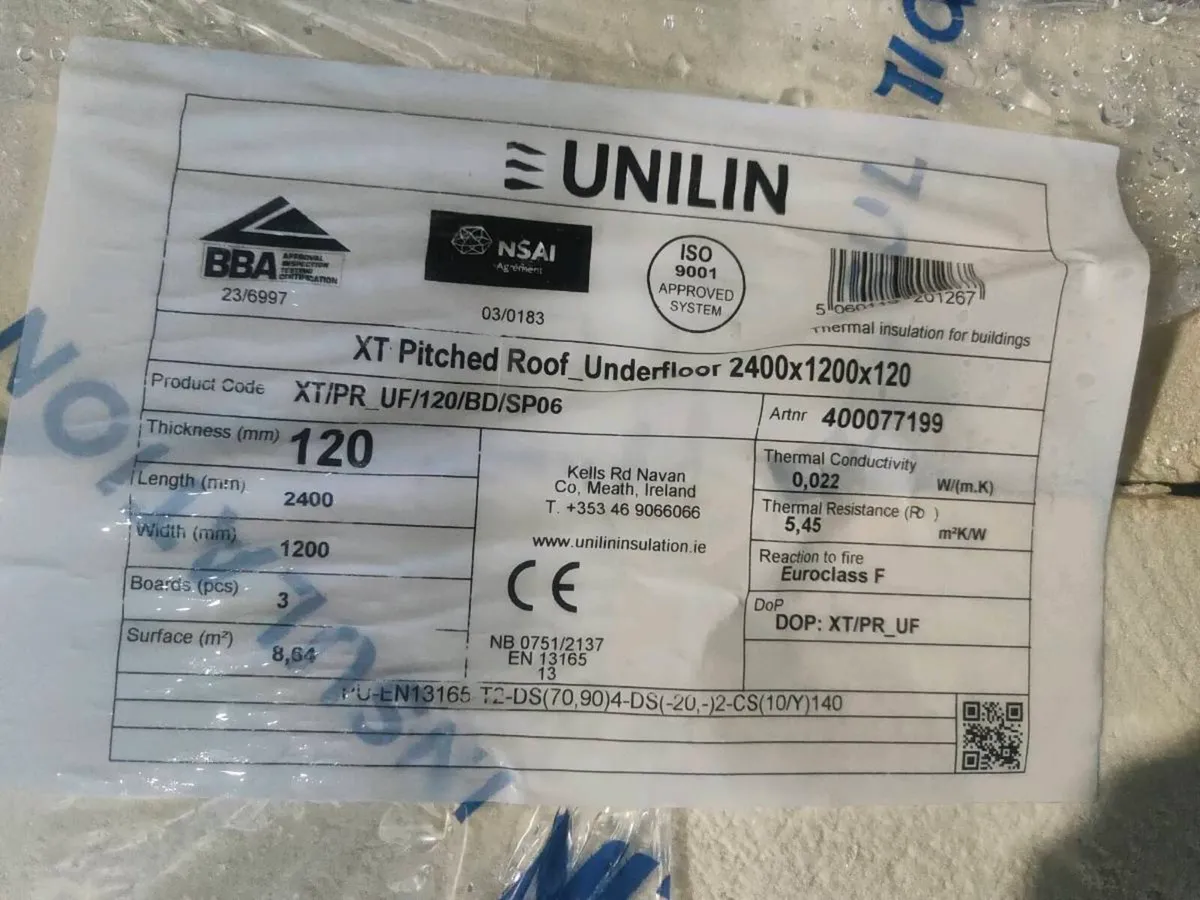 150mm PIR underfloor insulation boards 8x4 new - Image 2