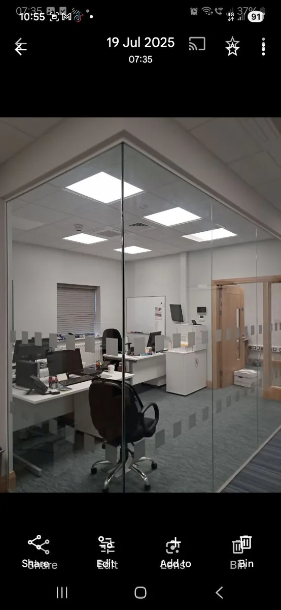 Office glass sections - Image 1