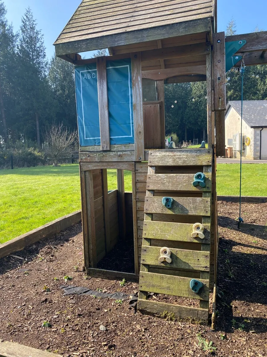 Children’s playhouse, slide & swing set - Image 3