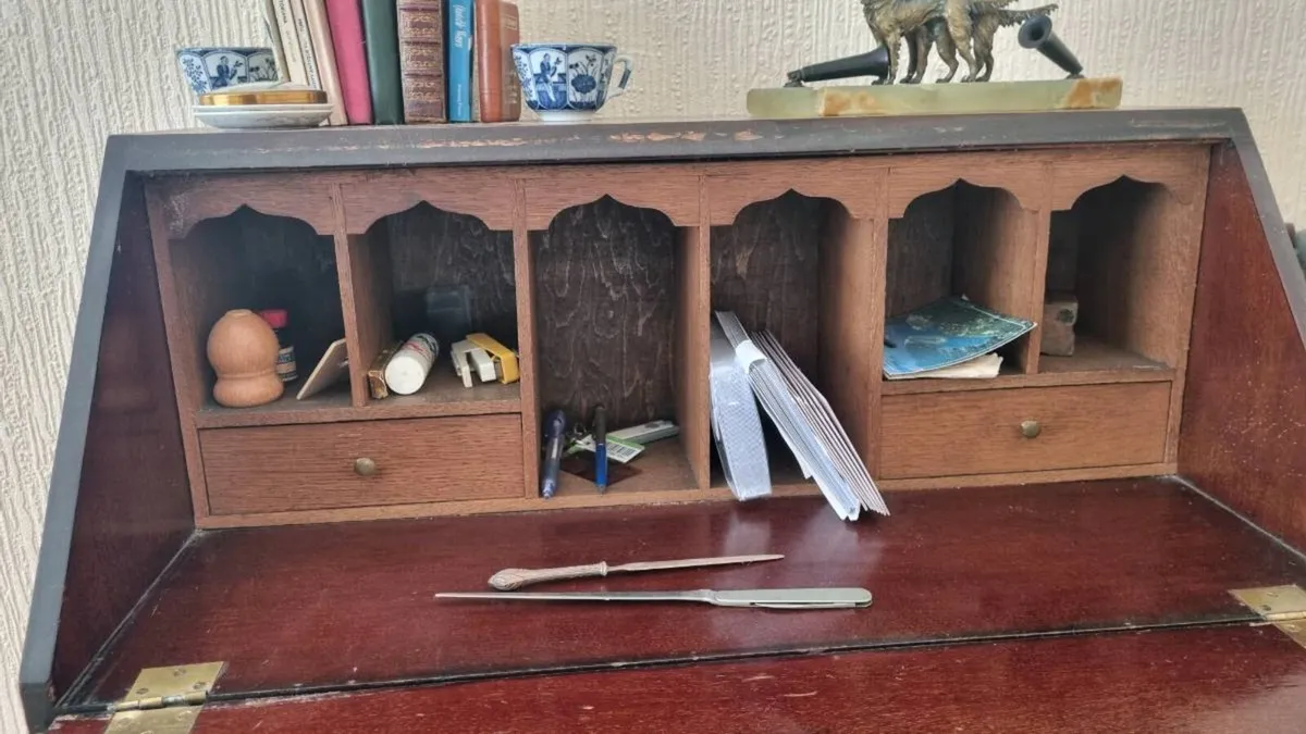 Antique Edwardian Writing Bureau - Image 4