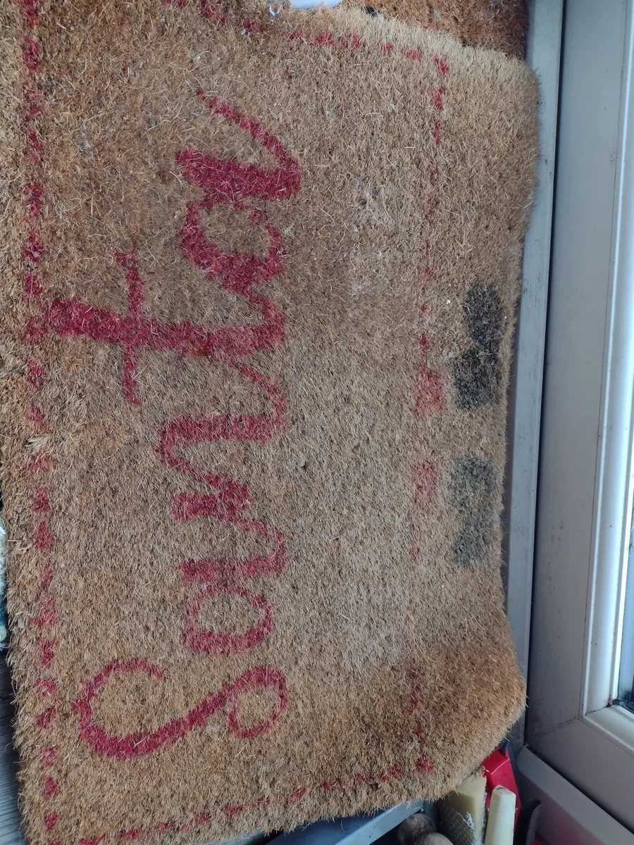 Heavy coconut fibre door mat with rubber back - Image 2