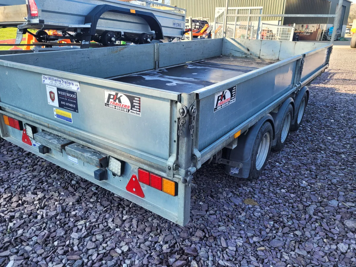 Ivor Williams 14ft tri axle flatbed trailer - Image 4
