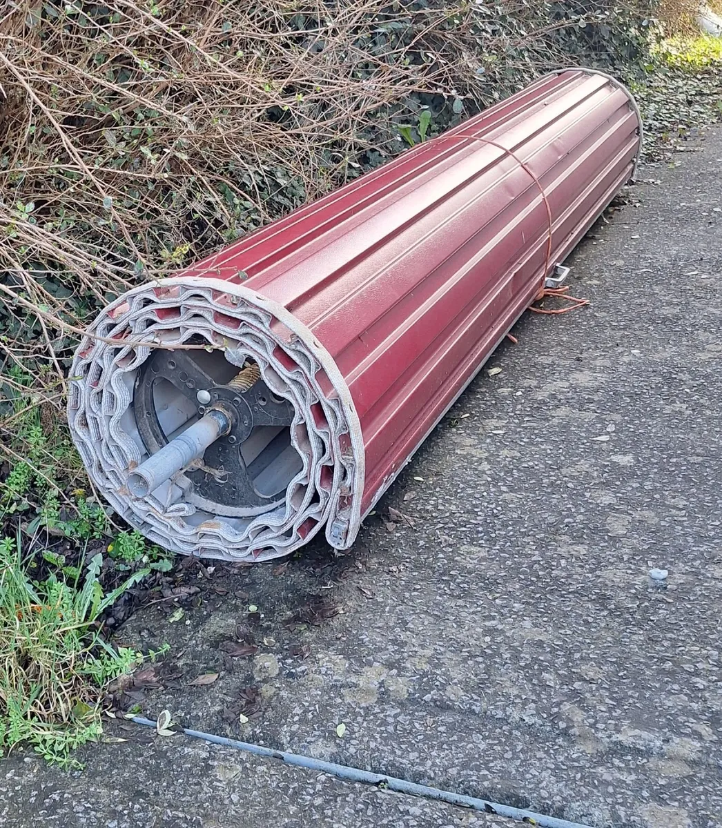 red garage roller door
