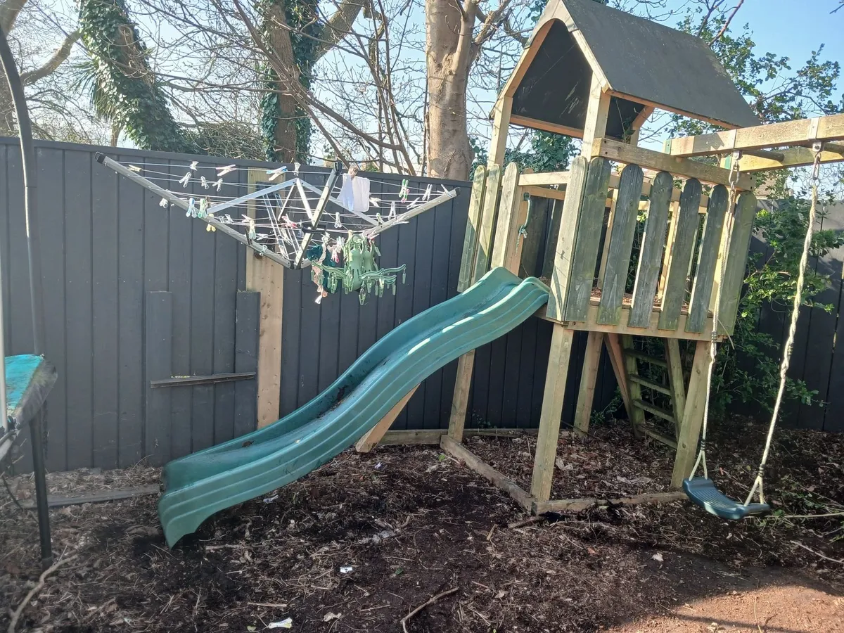 Outdoor Play Equipment. Swing, slide, climbing . - Image 1