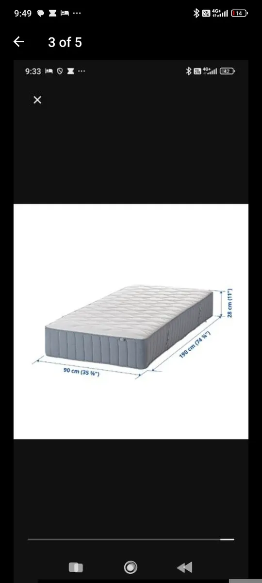 Vagstranda single mattress like new - Image 3