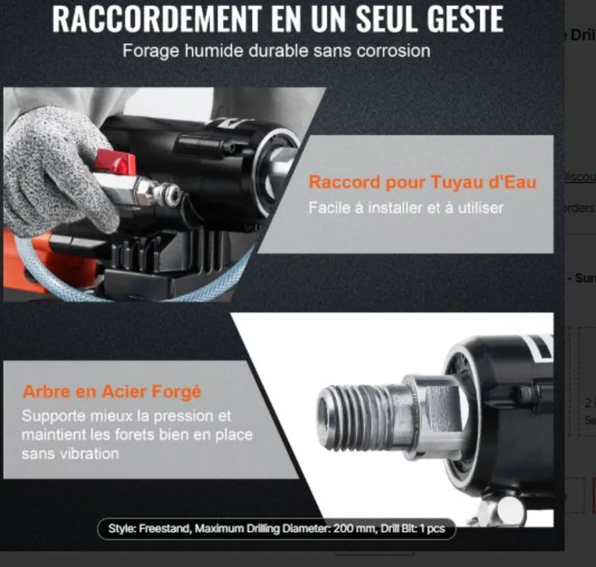 Wet&Dry Diamond Core Drill Machine Concrete Core - Image 3