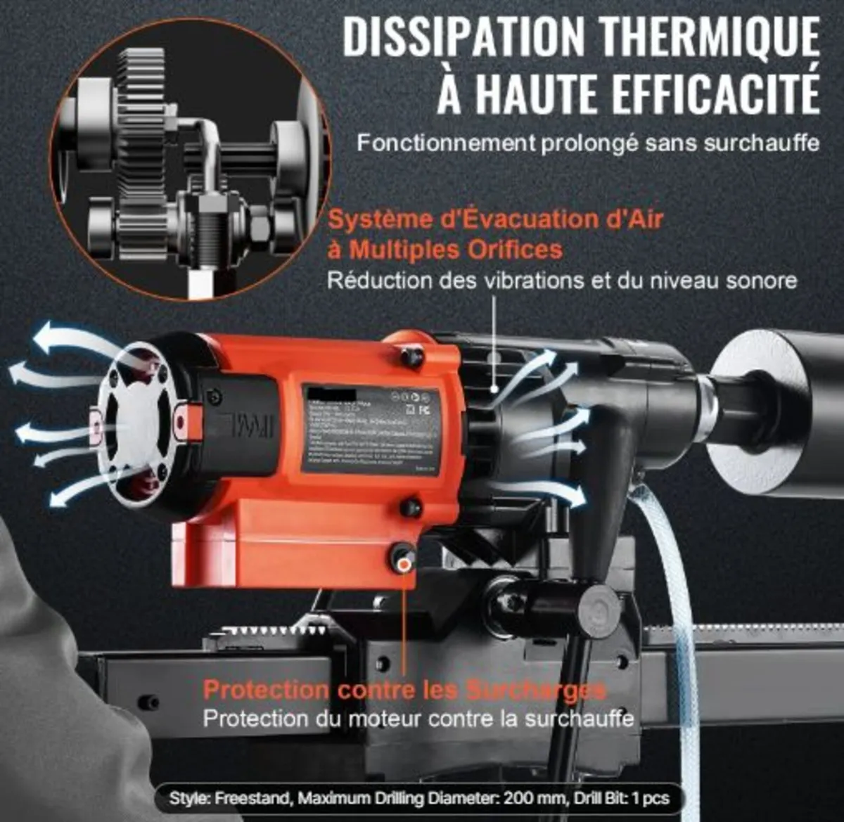 Wet&Dry Diamond Core Drill Machine Concrete Core - Image 4