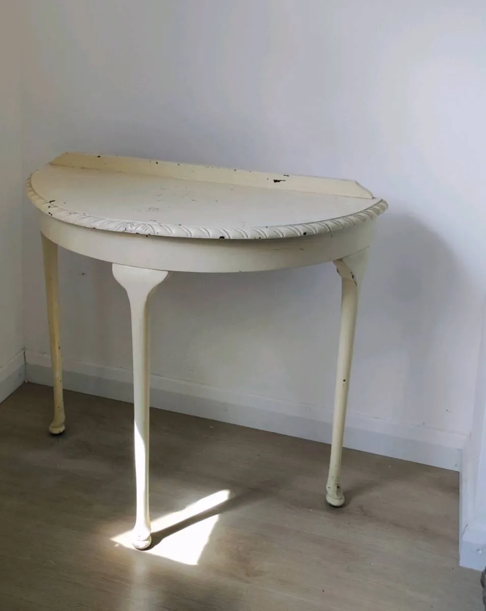 Vintage console semi circle table - Image 1