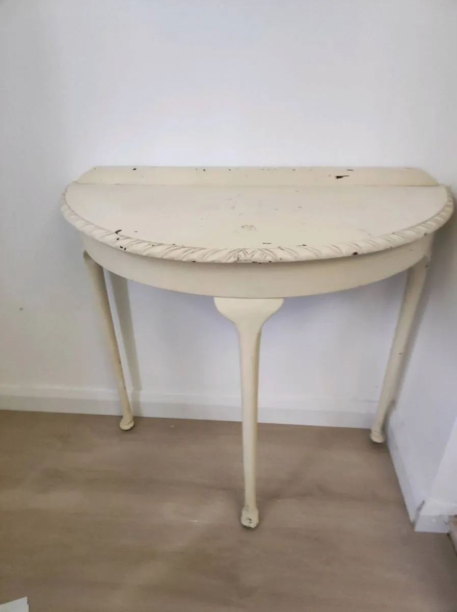 Vintage console semi circle table - Image 2