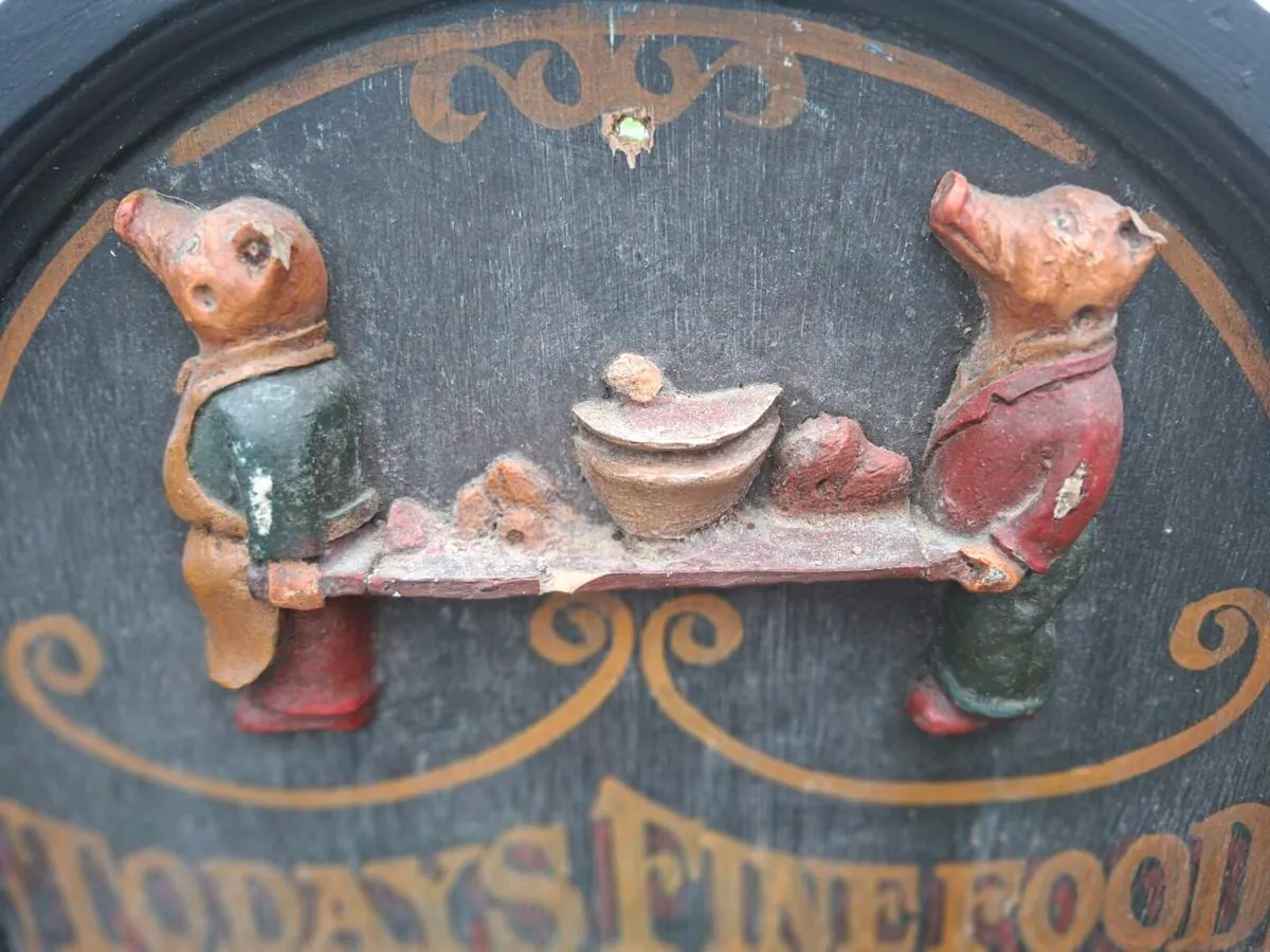 Vintage Wooden Pub/Restaurant Menu Sign - Image 4