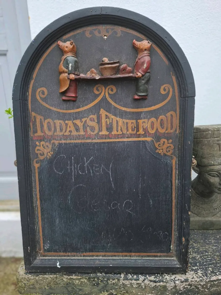 Vintage Wooden Pub/Restaurant Menu Sign - Image 2