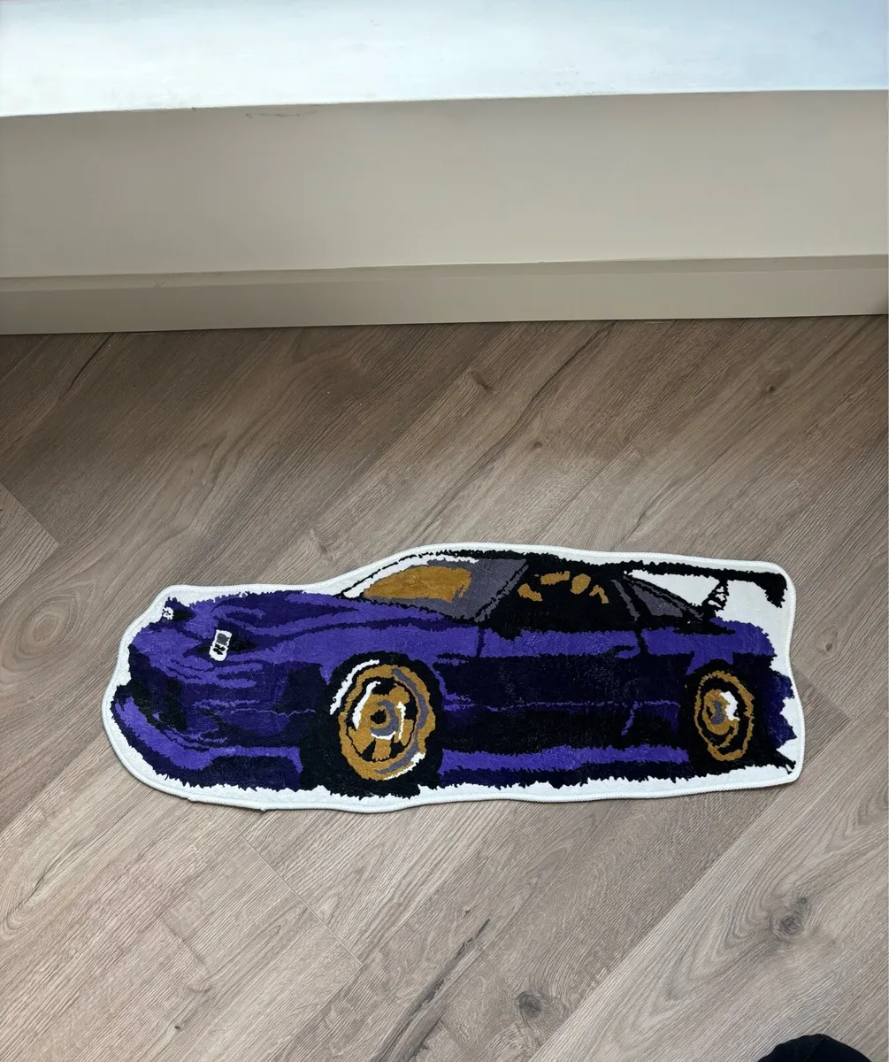 Drift Car Rug – Kids Bedroom / Cool Car Mat - Image 1