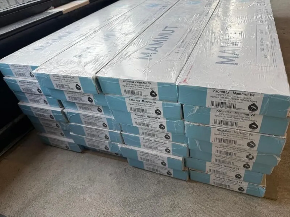 38 SqM in Stock. Laminate Floor - Kronotex Mammut Highland Oak Silver - Image 1