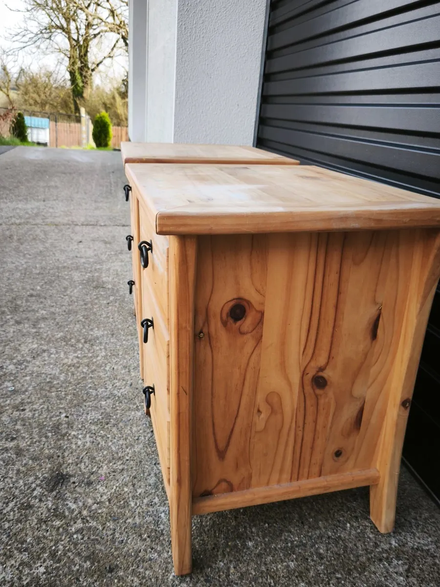 Bedside lockers, solid wood - Image 2
