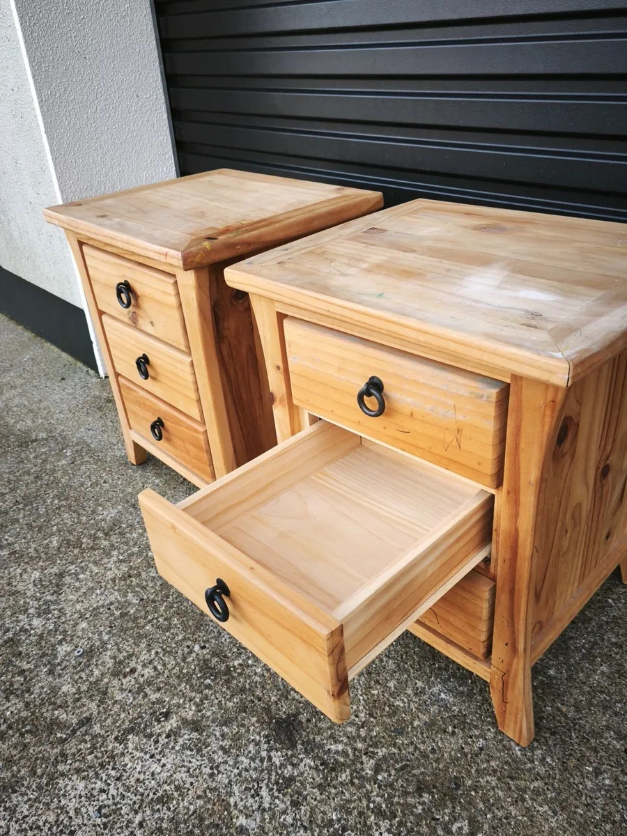 Bedside lockers, solid wood - Image 3