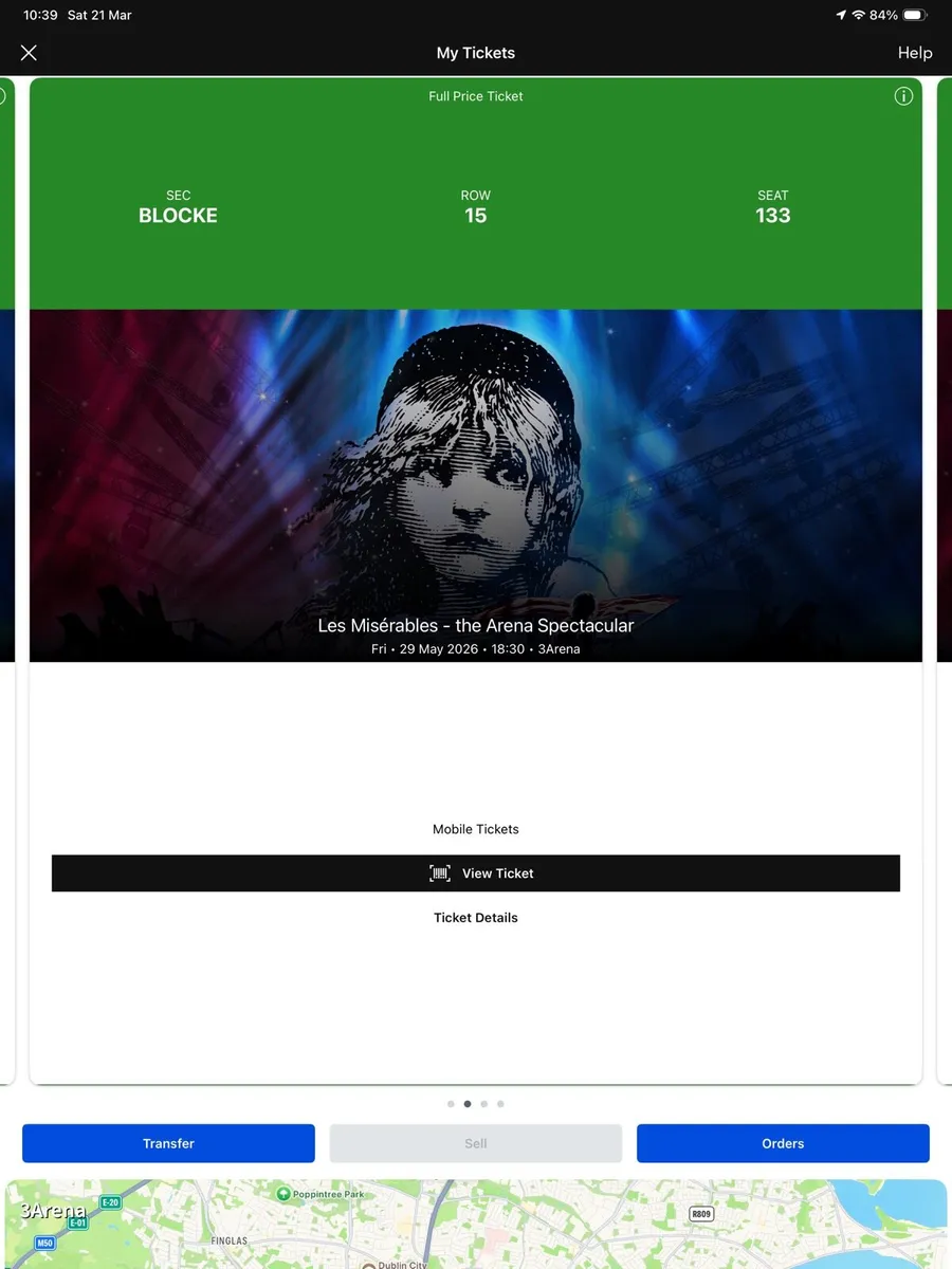 Les Miserables 4 Tickets EXCELLENT SEATS - Image 1