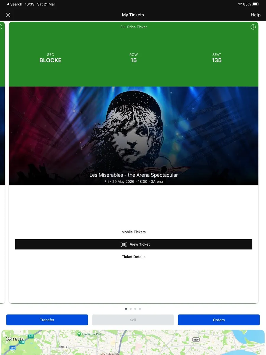 Les Miserables 4 Tickets EXCELLENT SEATS - Image 2