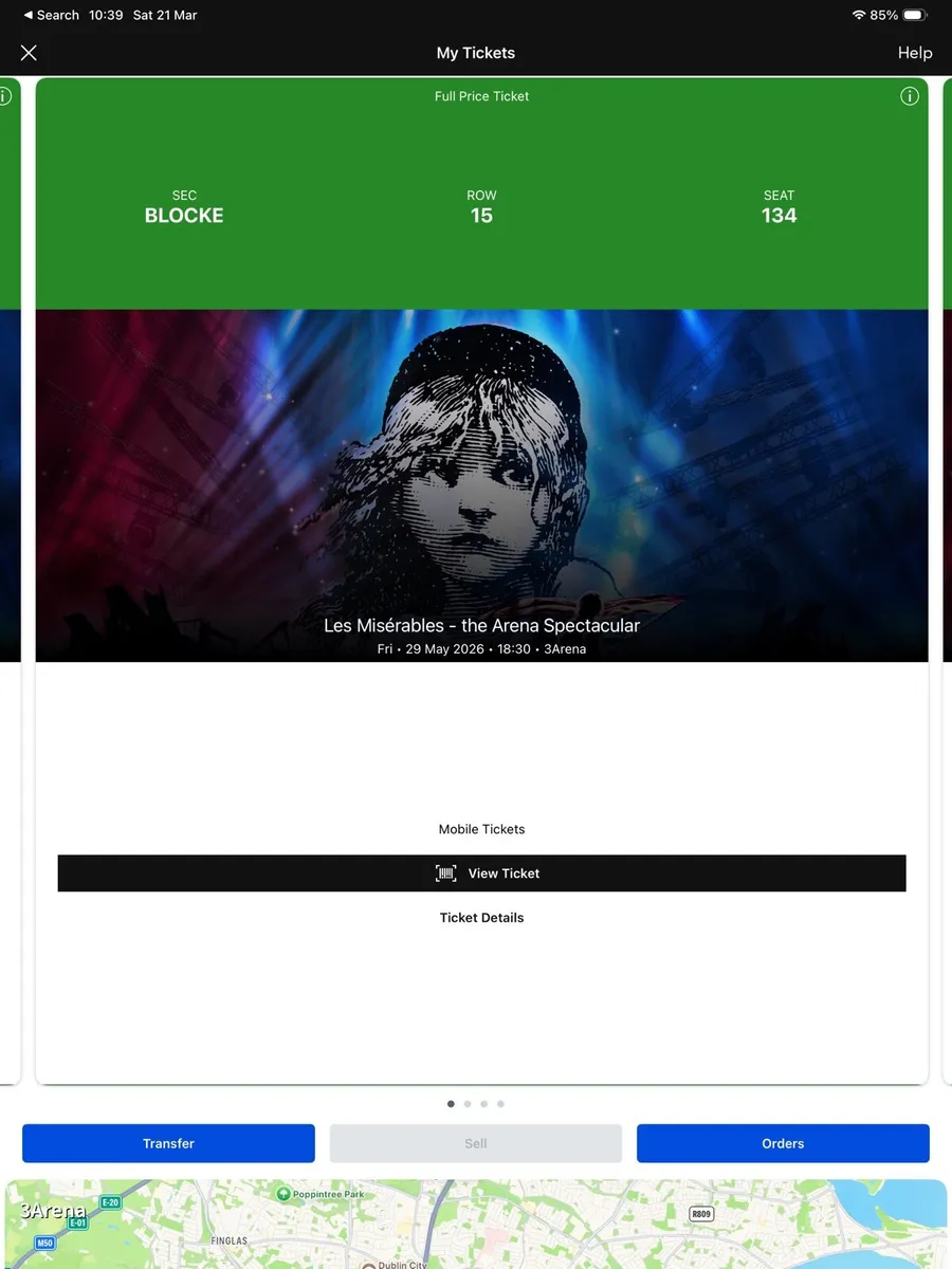 Les Miserables 4 Tickets EXCELLENT SEATS - Image 3