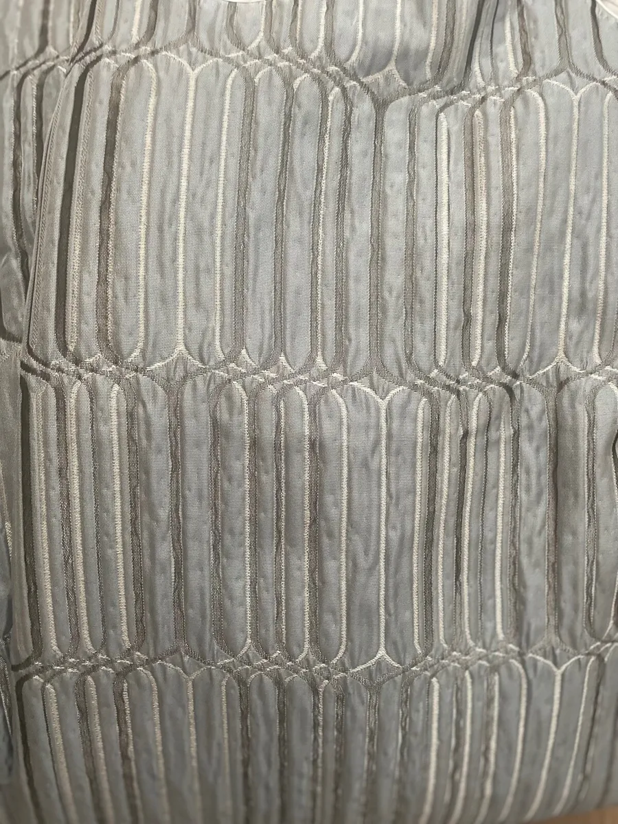 Dusty blue eyelet curtains - Image 3