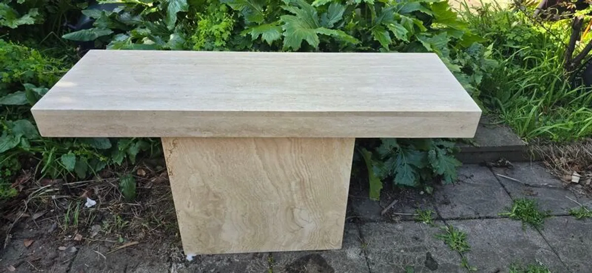 Travertine Hall Console Table