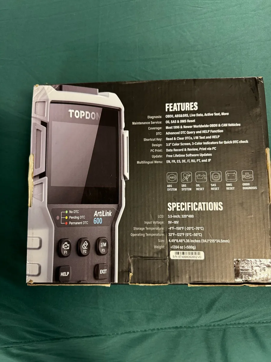 Topdon ArtiLink 600 OBDII Scanner - Image 2
