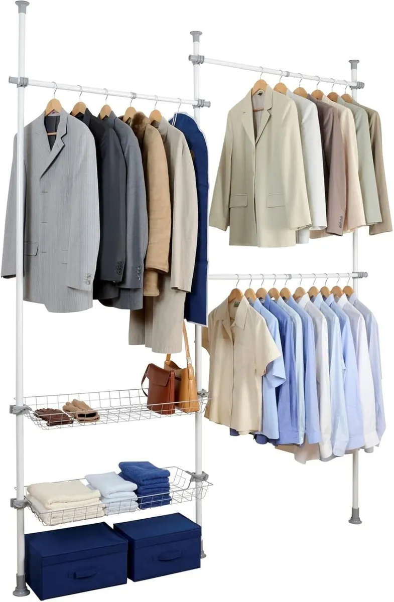 Telescopic clothes rack system Herkules Duo - - Image 4
