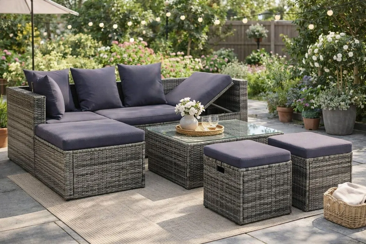 Poly Rattan Garden Furniture Set - Image 1