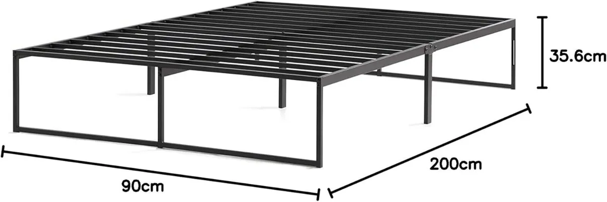 Contemporary Style Bed Frame – Base with Legs 90 - Image 2