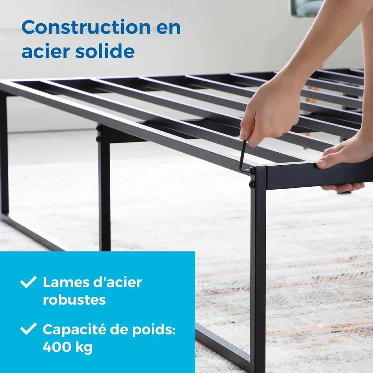 Contemporary Style Bed Frame – Base with Legs 90 - Image 4