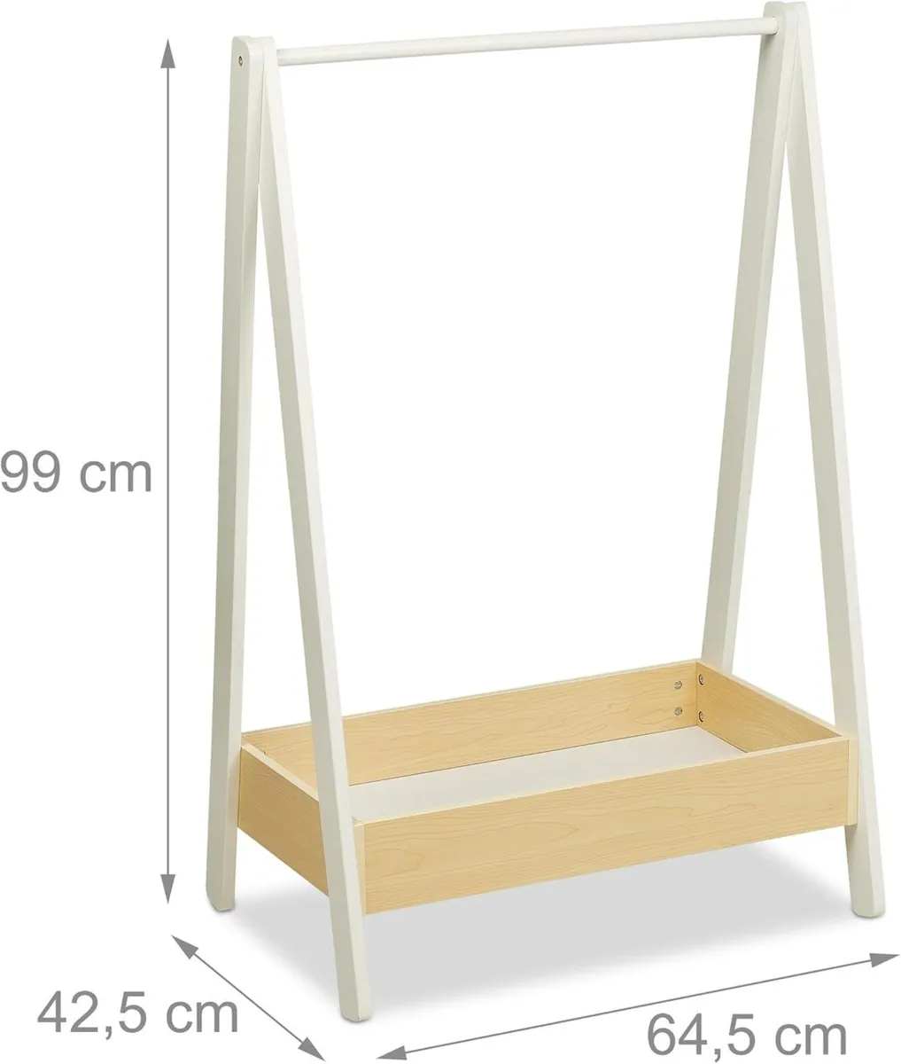 Coat Rack Children Clothes Rail with Shelf Kids - Image 3