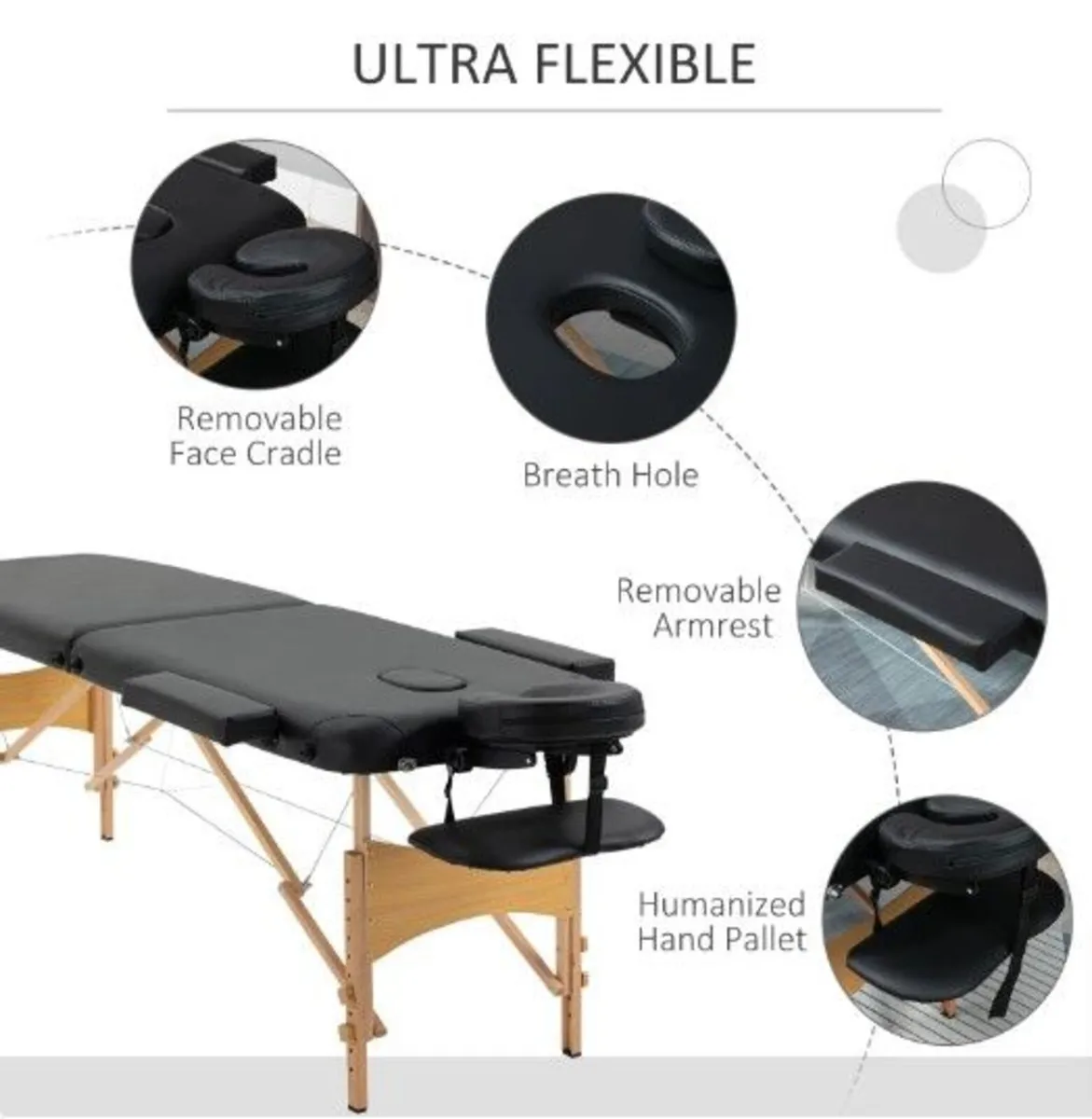 Portable Massage Bed, Spa Beauty Massage Table - Image 4