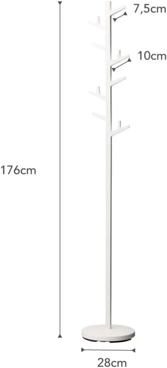 BRANCH Coat Rack white Steel/ABS Resin Minimalist - Image 2