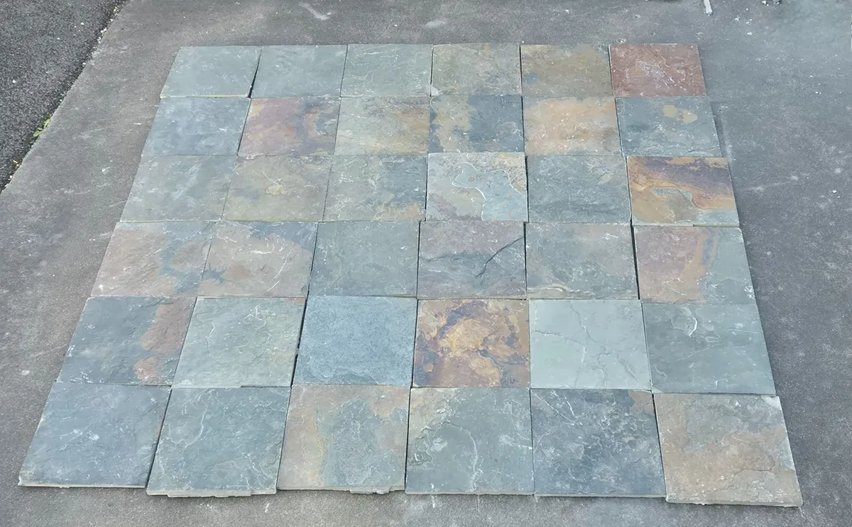 Chinese slate floor tiles -previously used - Image 1