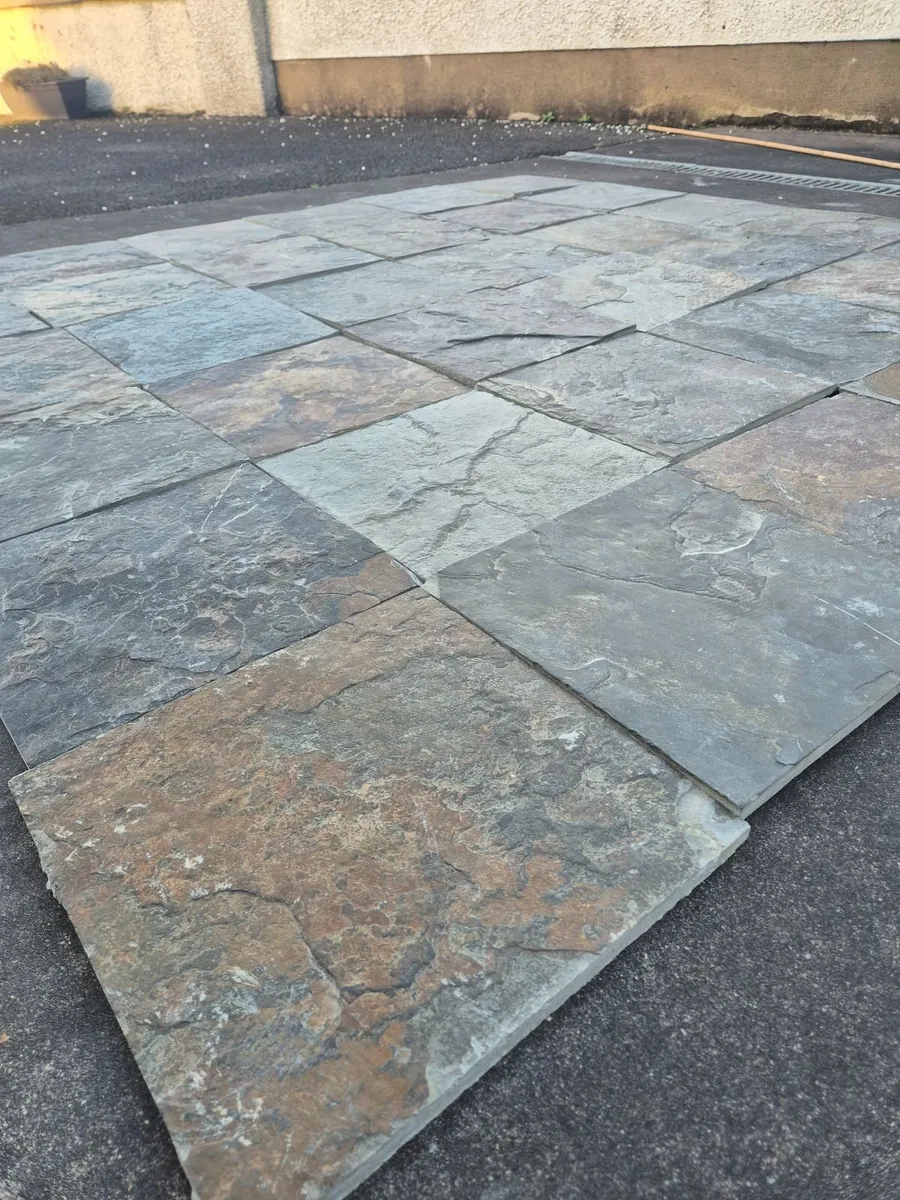 Chinese slate floor tiles -previously used - Image 2