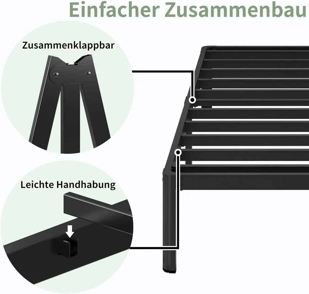 30.5 cm High European Small Double Bed Frame 120 - Image 4