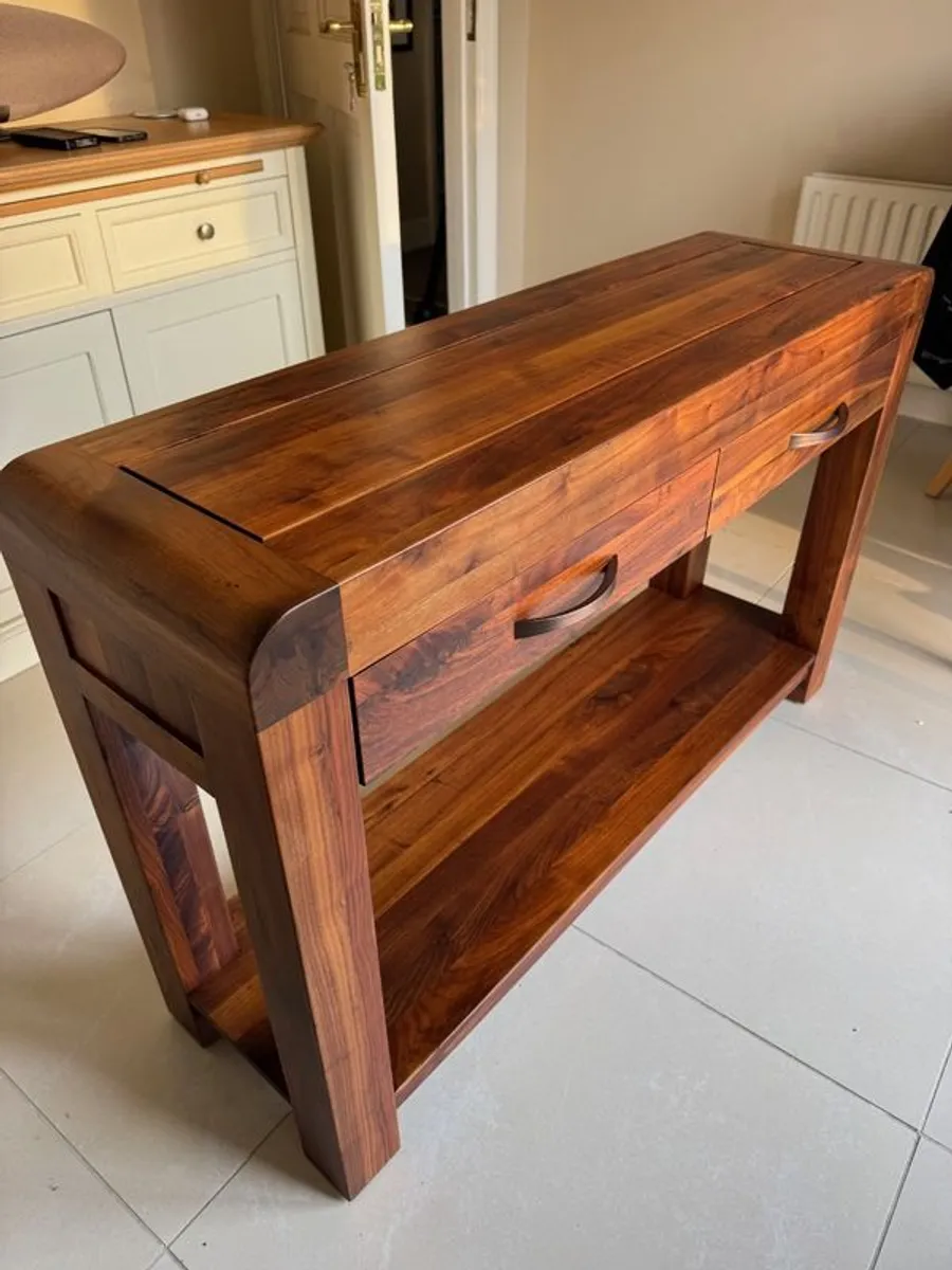 Solid Walnut Console Table - Image 1