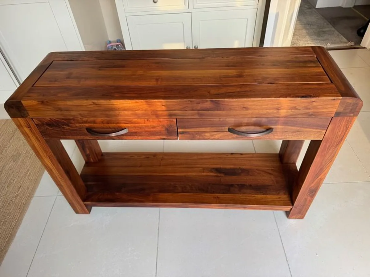 Solid Walnut Console Table - Image 2