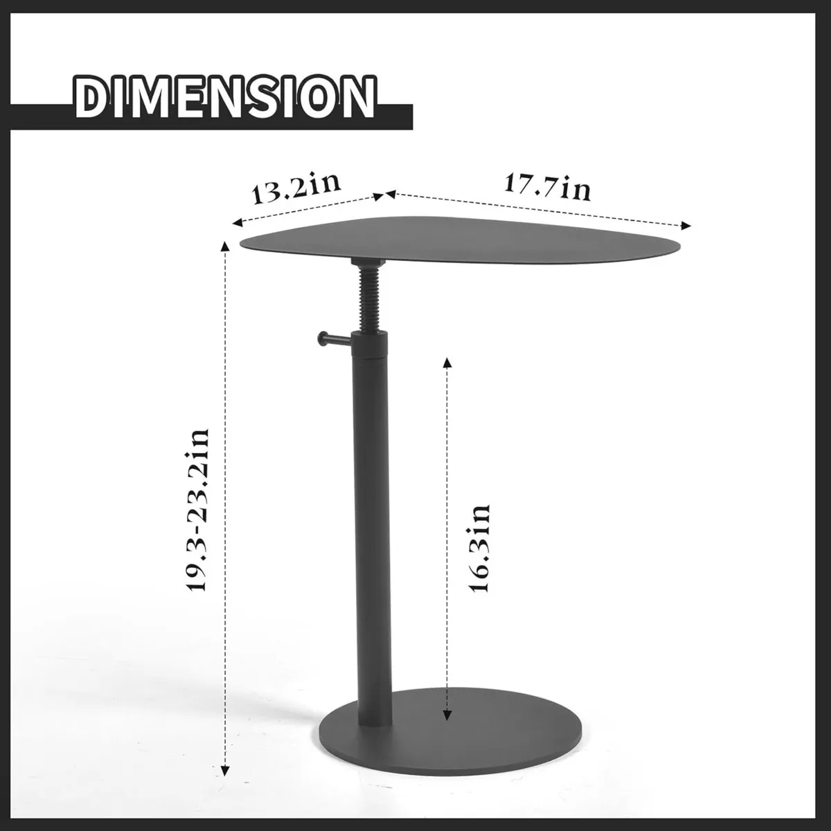 C-Shaped Side Table Bedside Sofa Small Coffee - Image 2