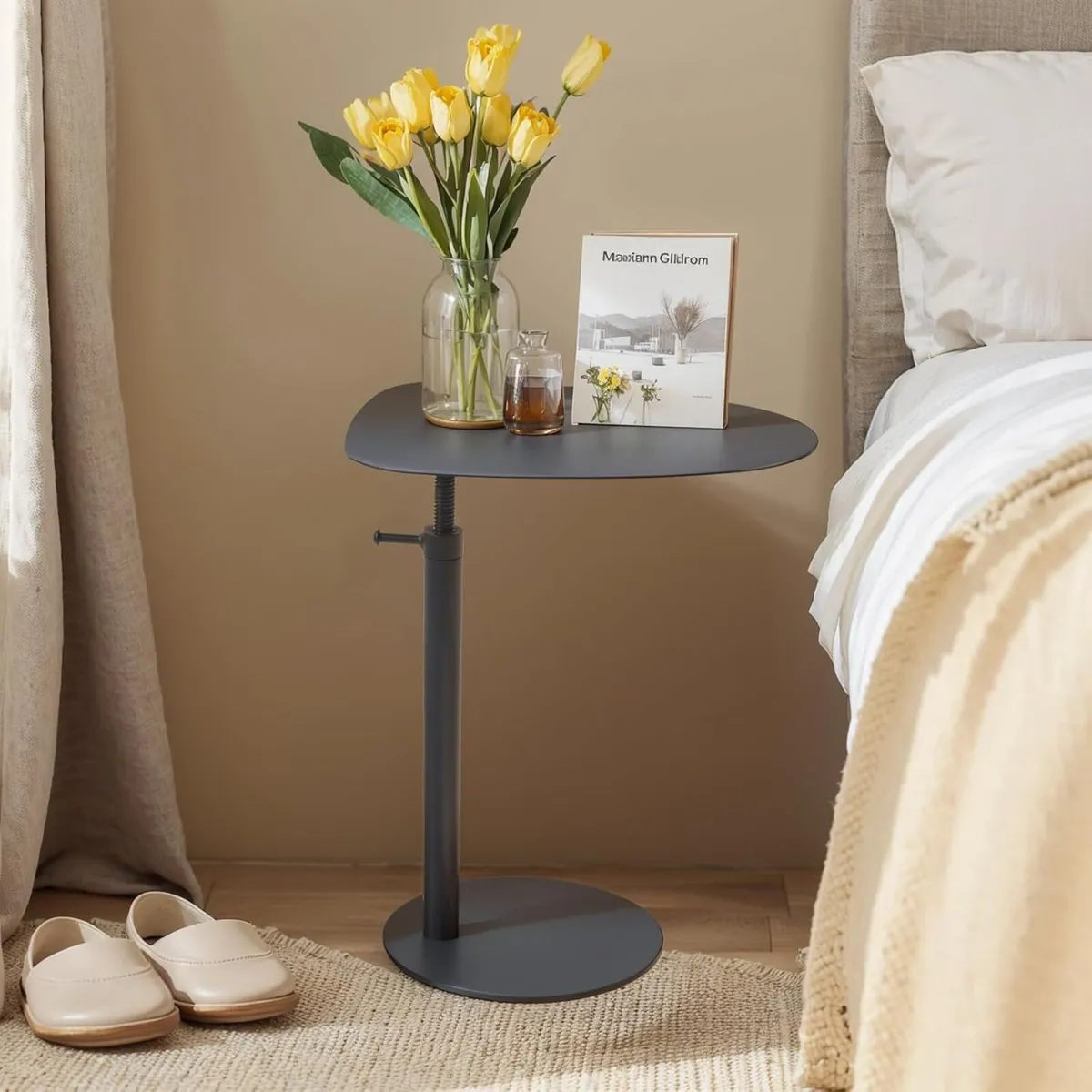 C-Shaped Side Table Bedside Sofa Small Coffee - Image 1