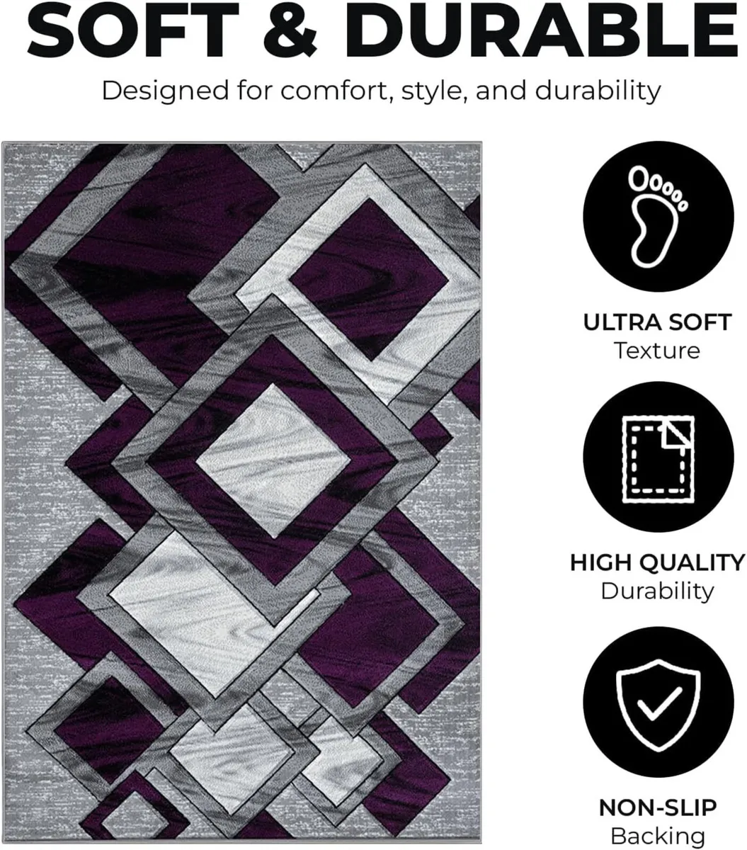 Dazzling Area Rugs - Large Fluffy Rug Carpet - Image 4