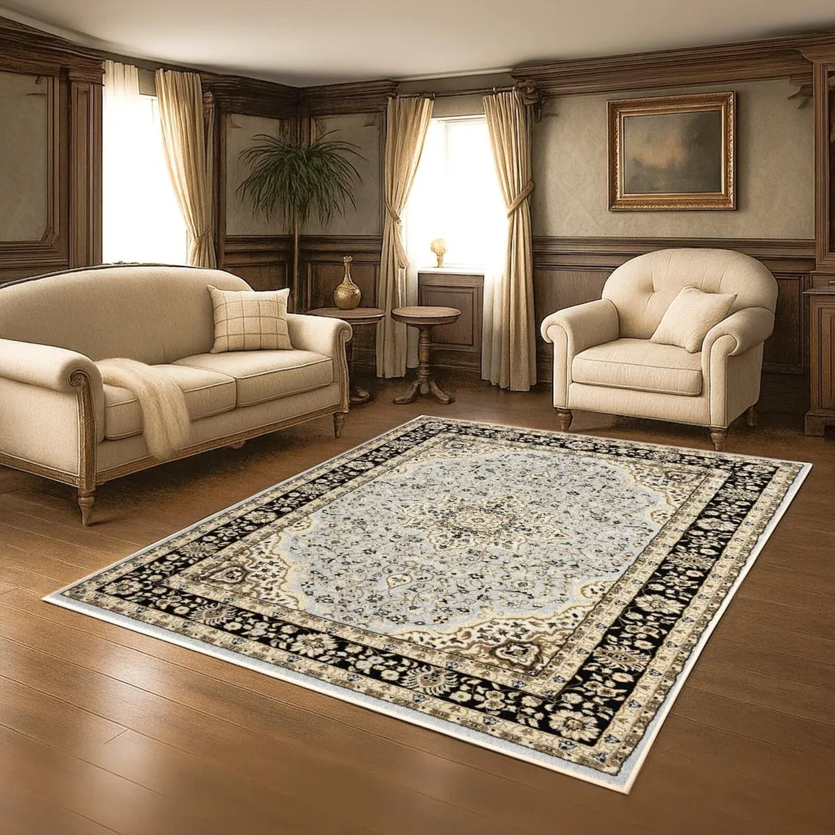 Traditional Rome Rug – Large Washable Non-slip - Image 1