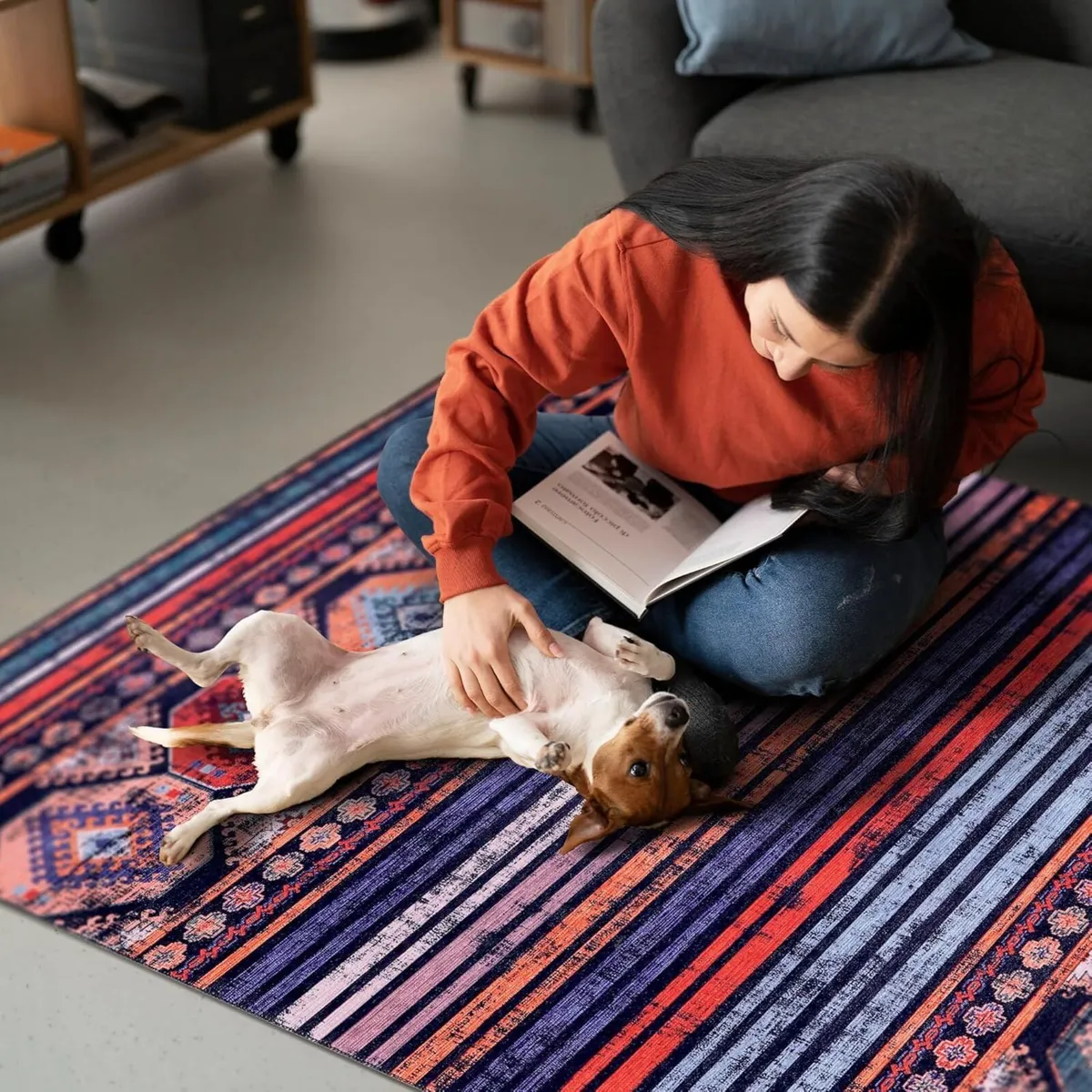 Washable Area Rugs for Living Room Traditional - Image 3