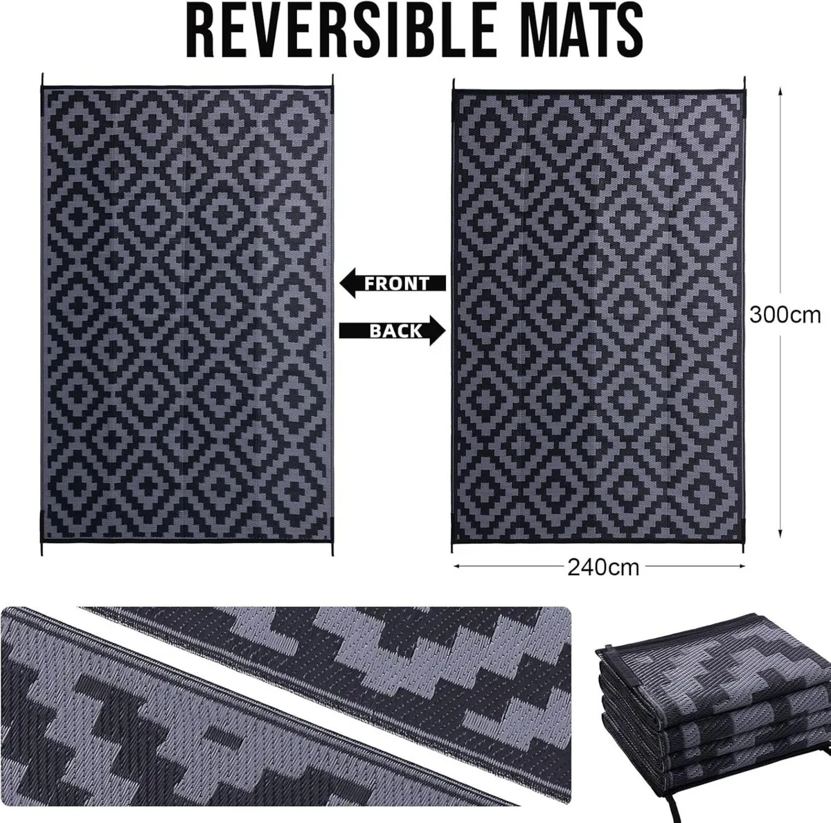 Waterproof Outdoor Rug Anti-slip Reversible - Image 2